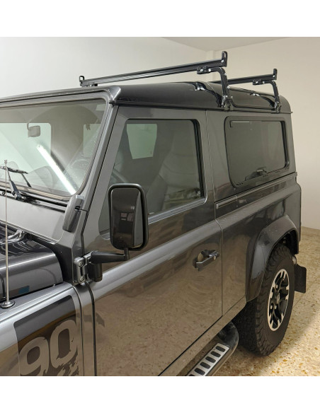 2 Barre portatutto PROFESSIONAL acciaio Land Rover Defender 90/110 1990-2018