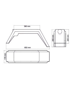 Parafango in plastica 10'' nero per rimorchi 2
