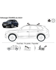 Kit barre portatutto LP56 per VW Touareg con profili dal 2023 2