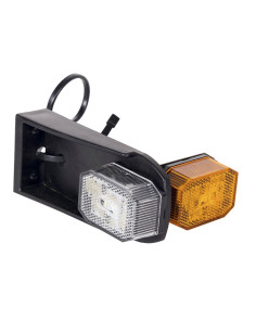 Fanale posizione laterale led bianco/arancio per rimorchi - 306207