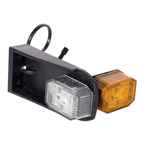 Fanale posizione laterale led bianco/arancio per rimorchi - 306207
