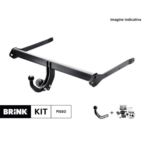 Gancio traino Brink con cablaggio estraibile e fisso con applicazione specifica