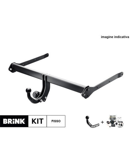 Gancio traino Brink con cablaggio estraibile e fisso con applicazione specifica