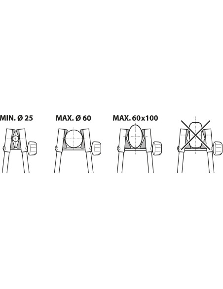 Portabici da tetto per barre portatutto max 60mm Peruzzo Modena