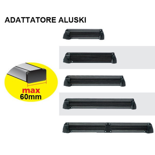 Adattatore per portasci Aluski barre portatutto max 60mm