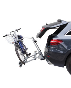 Portabici 2 bici posteriore in alluminio da gancio traino per bici elettriche 2