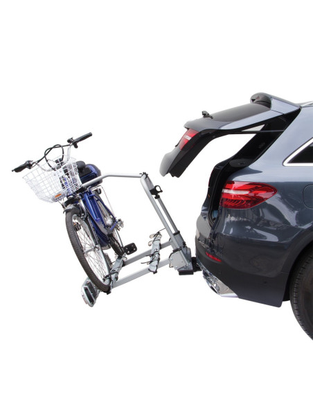 Portabici 2 bici posteriore in alluminio da gancio traino per bici elettriche