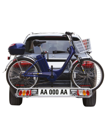 Portabici 2 bici posteriore in alluminio da gancio traino per bici elettriche