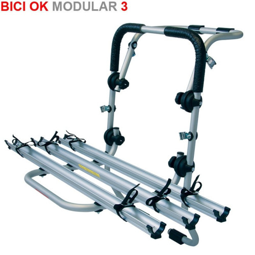 Portabici 3 bici posteriore in alluminio anodizzato da portellone MODULAR