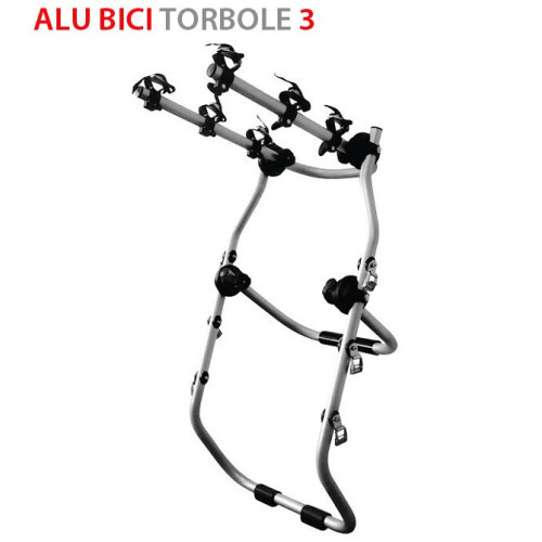 Portabici 3 bici posteriore in alluminio da portellone ALU TORBOLE 3