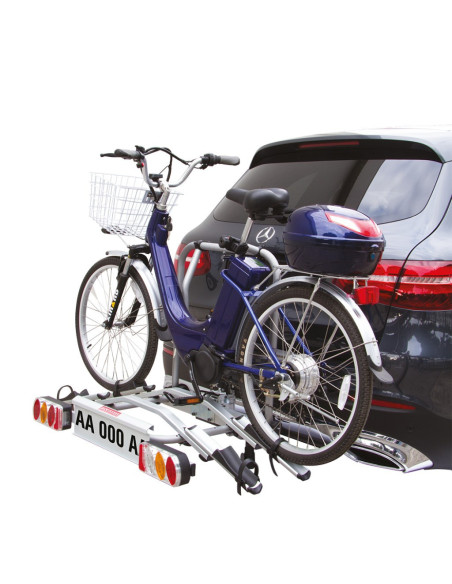 Portabici fast 2 bici posteriore in alluminio gancio traino per bici elettriche