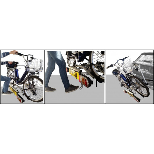 Portabici fast 2 bici posteriore in alluminio gancio traino per bici elettriche
