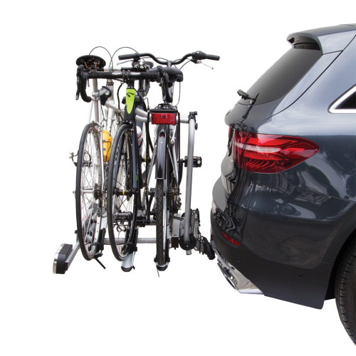 Portabici fast 3 bici posteriore in alluminio gancio traino con canalina MTB