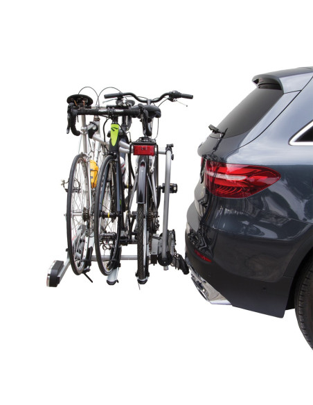 Portabici fast 3 bici posteriore in alluminio gancio traino con canalina MTB