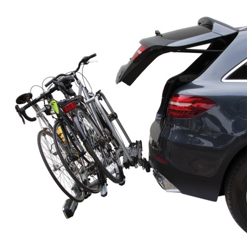 Portabici fast 3 bici posteriore in alluminio gancio traino con canalina MTB