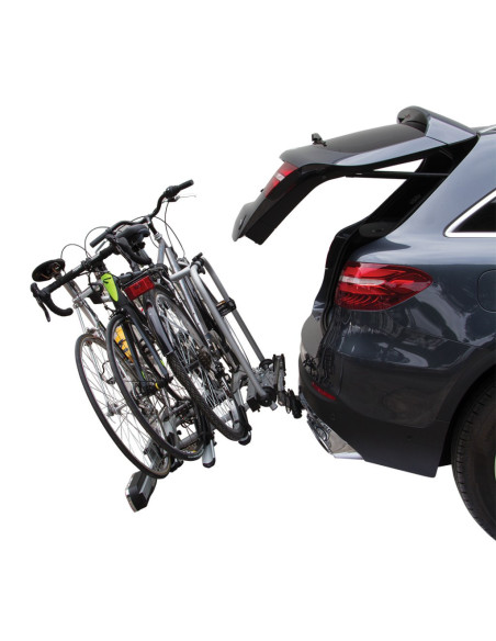 Portabici fast 3 bici posteriore in alluminio gancio traino con canalina MTB