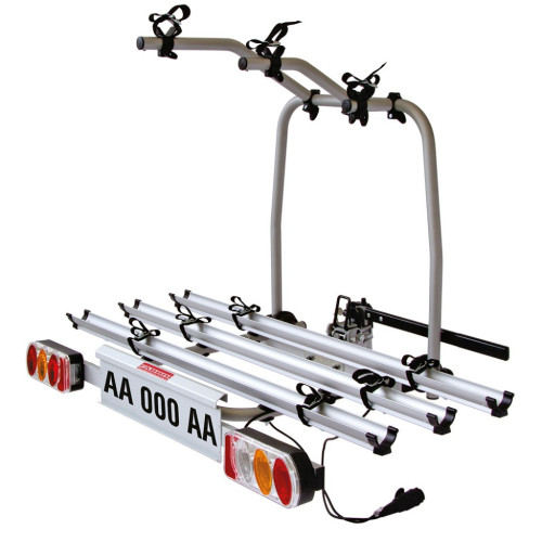 Portabici fast 3 bici posteriore in alluminio per gancio traino Easy bike