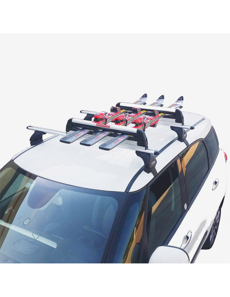 Portasci snowboard alluminio 4 paia sci o 2 snow - Aluski & Board scorrevole