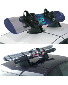 Portasci snowboard magnetico universale 2 sci o 2 snow senza chiave 2