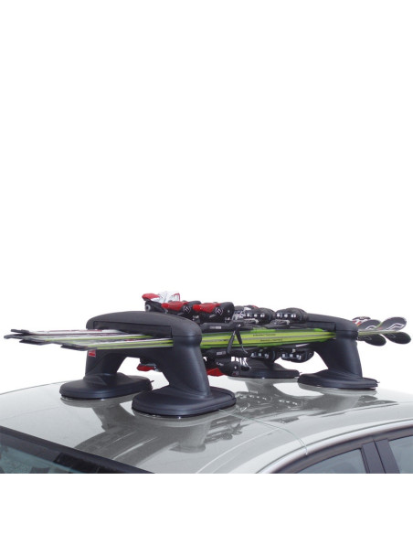 Portasci snowboard magnetico universale con chiave 3 sci o 2 snow