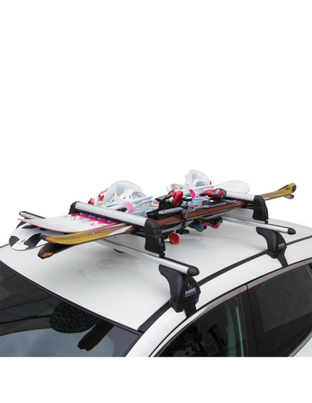 Portasci snowboard per barre Aluski & Board new 4 paia sci o 2 snow