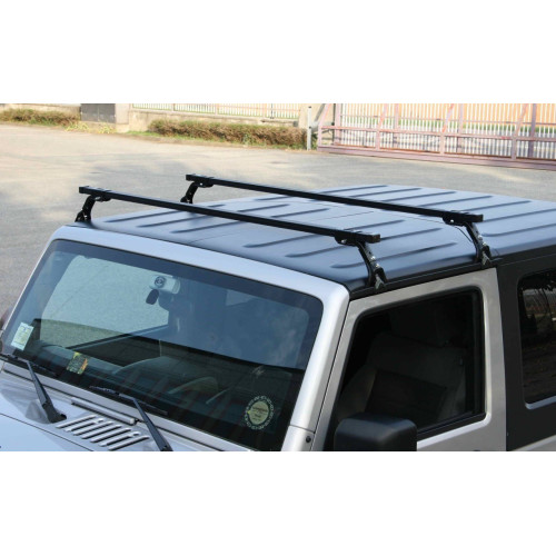 2 Barre portatutto portapacchi PROFESSIONAL acciaio Jeep Wrangler 3/5p dal 2007