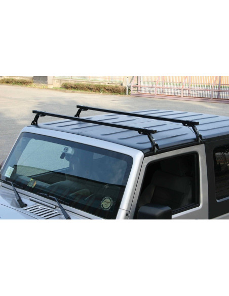 2 Barre portatutto portapacchi PROFESSIONAL acciaio Jeep Wrangler 3/5p dal 2007
