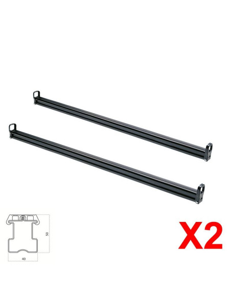 2 Barre portatutto PROFESSIONAL acciaio Land Rover Defender 90/110 1990-2018