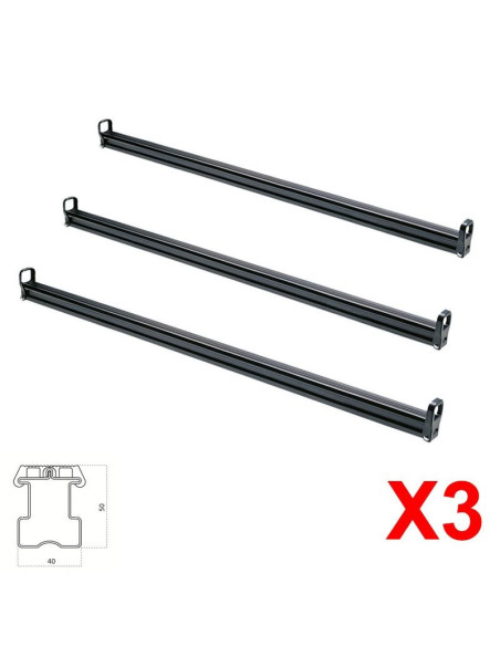 3 Barre portatutto portapacchi PRO acciaio Mitsubishi Pajero dal 1986 al 1990