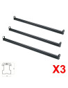 3 Barre portatutto portapacchi PRO acciaio Nissan Patrol GR dal 1992 al 1998