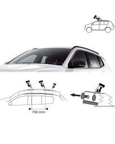 Kit barre portatutto LP56 per Jeep Compass con profili 2017-2025 2