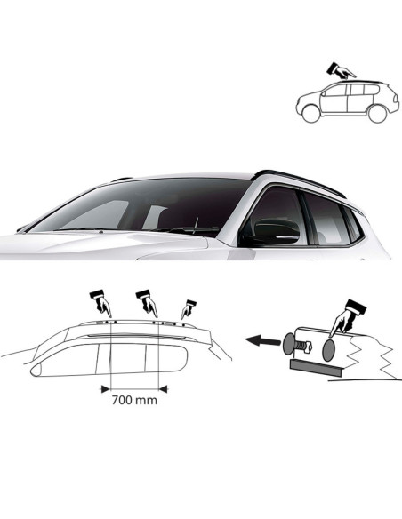 Kit barre portatutto LP56 per Jeep Compass con profili 2017-2025