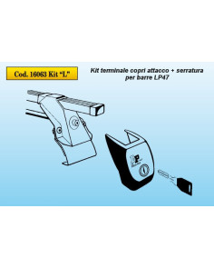 Kit copri attacco + chiusura chiave per barre LP47-LP48