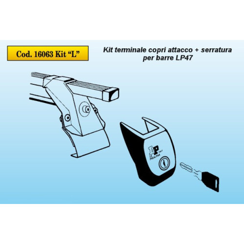 Kit copri attacco + chiusura chiave per barre LP47-LP48