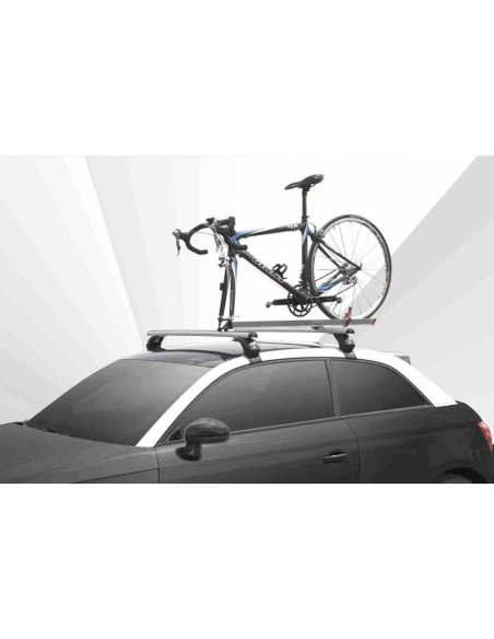 Portabici da tetto per barre portatutto bici da corsa in alluminio
