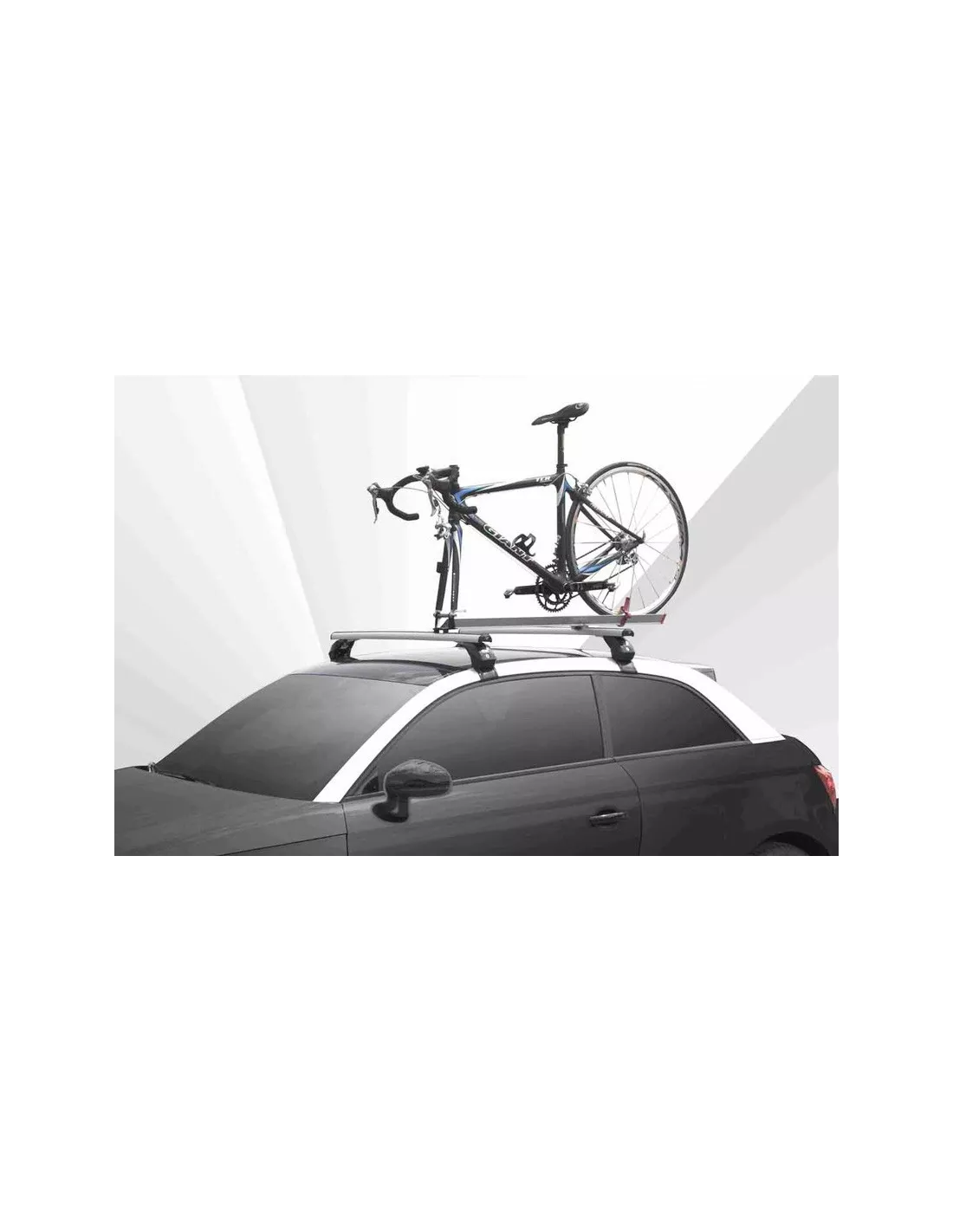 Portabici da tetto per barre portatutto bici da corsa in alluminio