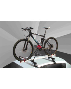 Portabici da tetto per barre portatutto telai maggiorati MTB in alluminio 2
