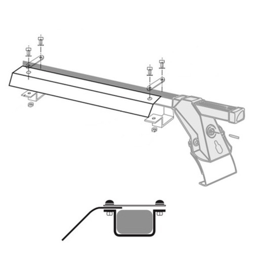Spoiler anteriore 80cm per barre portatutto Prealpina LP47-LP64