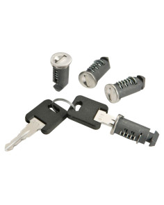 Set 4 serrature e 2 chiavi per barre portatutto Prealpina