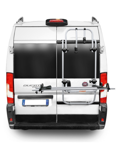 Portabici 2 bici posteriore silver per camper Ducato-Boxer-Jumper