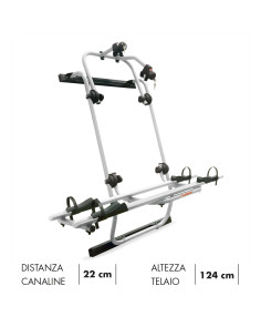 Portabici 2 bici posteriore silver per camper Crafter-Sprinter