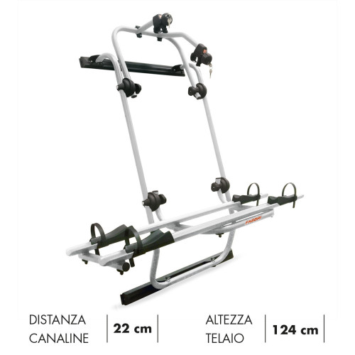 Portabici 2 bici posteriore silver per camper Crafter-Sprinter