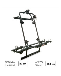 Portabici 2 bici posteriore nero per camper Crafter-Sprinter