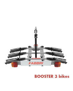 Portabici booster 3 bici posteriore in alluminio per gancio traino 2