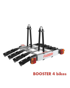 Portabici booster 4 bici posteriore in alluminio per gancio traino