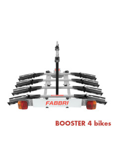 Portabici booster 4 bici posteriore in alluminio per gancio traino 2