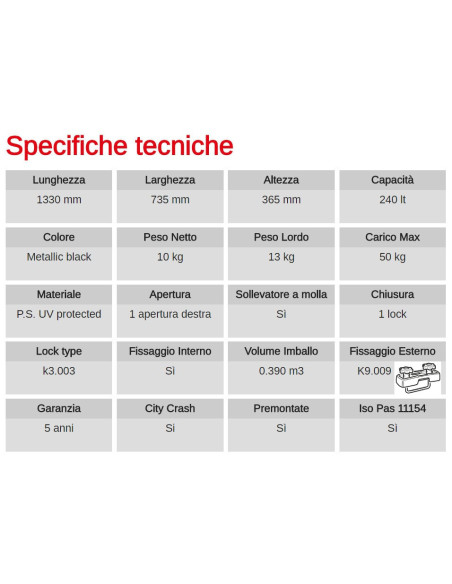 Box Auto Portatutto Portapacchi G3 ARJES 320