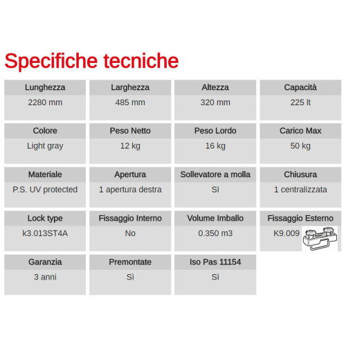 Box Auto Portatutto Portapacchi G3 HYDRA 280