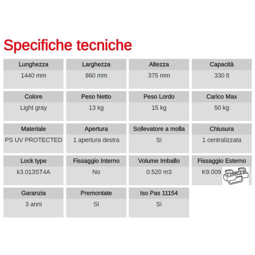 Box Auto Portatutto Portapacchi G3 KRONO 400