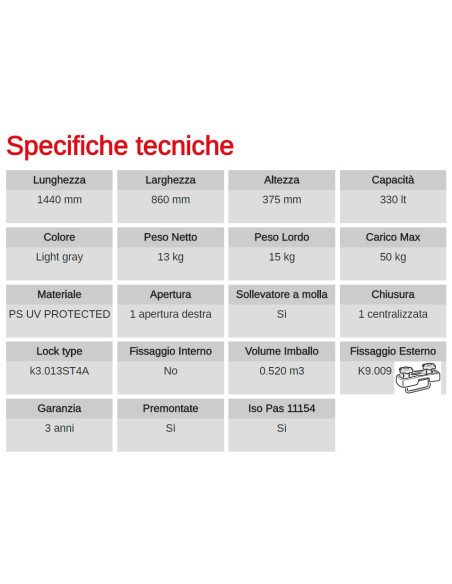 Box Auto Portatutto Portapacchi G3 KRONO 400